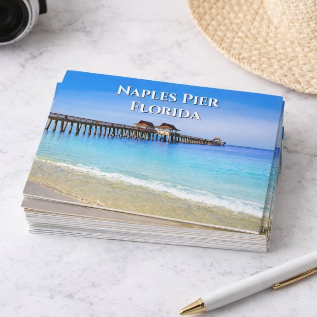 Naples Pier Florida Blue Ocean Postcard (Creator Uploaded)