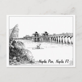 Naples Pier, Naples Fl Postcard