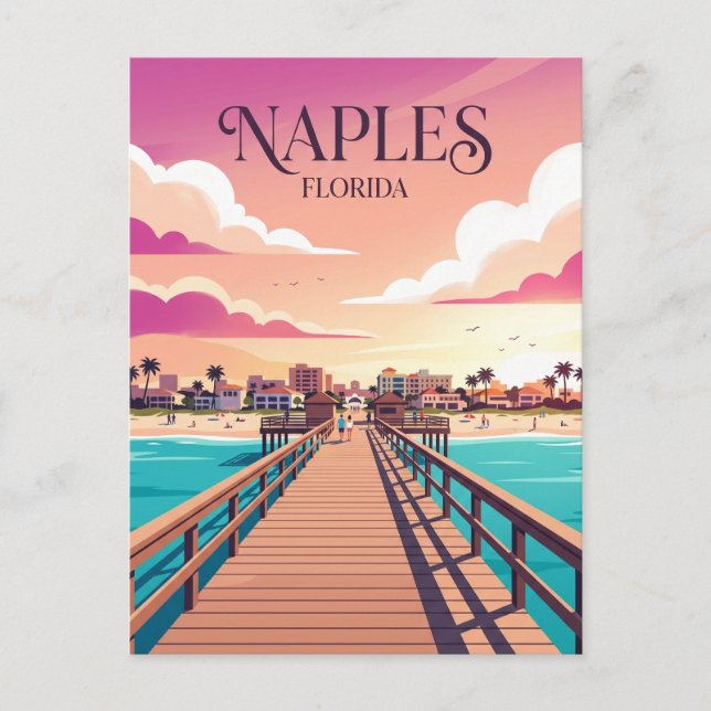 Naples Pier USA Postcard (Front)
