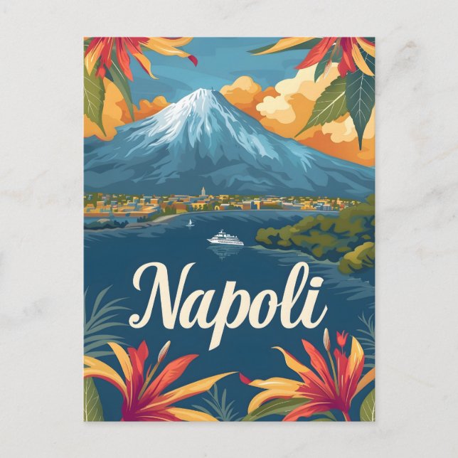 Naples Vesuvius Postcard (Front)