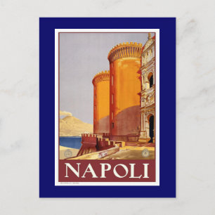"Naples" Vintage Travel Poster Postcard