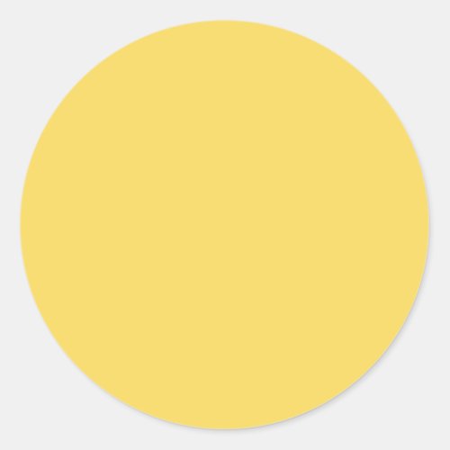 Naples Yellow Solid Color Classic Round Sticker