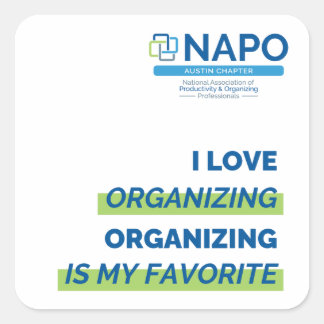 NAPO Austin I Love Organizing sticker