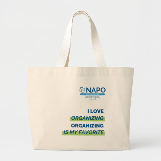 NAPO Austin - I Love Organizing Tote Bag (Front)