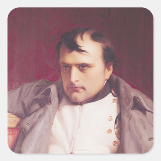 Napoleon  after his Abdication Square Sticker (Front)