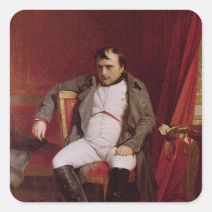 Napoleon after his Abdication Square Sticker