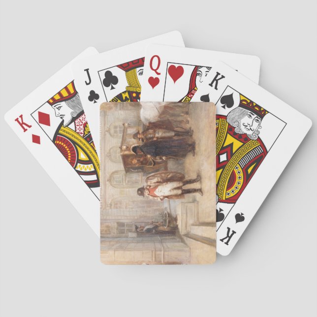 Napoleon after Waterloo (oil on canvas) Poker Cards (Back)