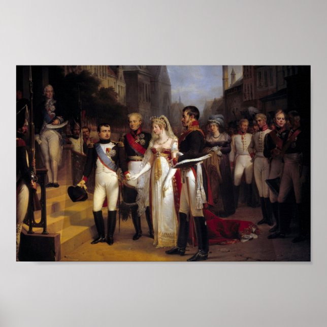 Napoleon and the Queen of Prussia at Tilsit Poster (Front)