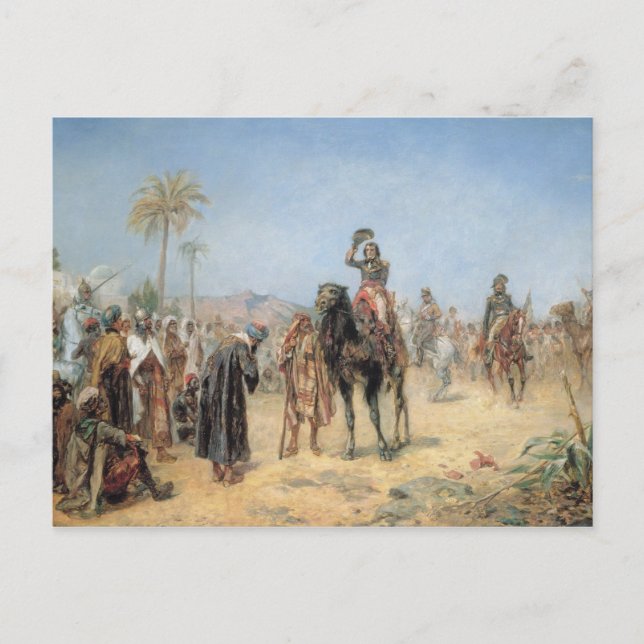 Napoleon Arriving at an Egyptian Oasis (oil on can Postcard (Front)