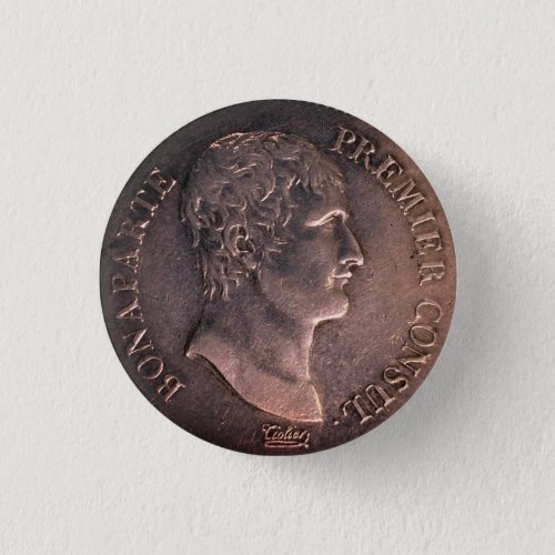 Napoleon Bonaparte 1802 silver coin Button