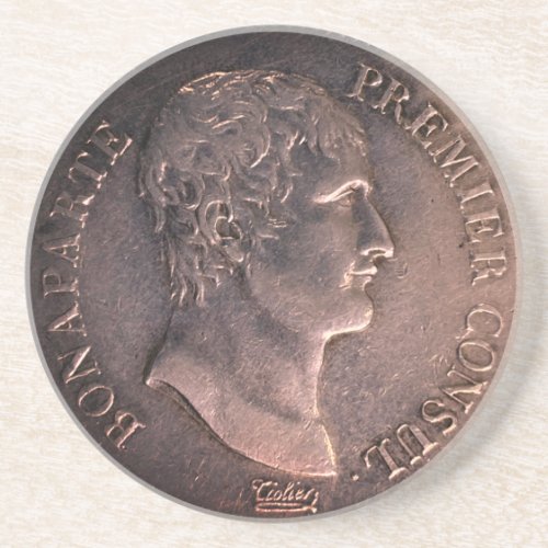 Napoleon Bonaparte 1802 silver coin Coaster