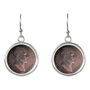 Napoleon Bonaparte 1802 silver coin Earrings