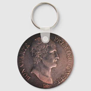 Napoleon Bonaparte 1802 silver coin Keychain