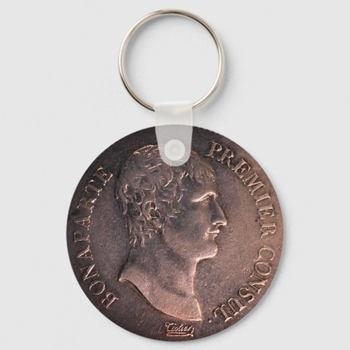 Napoleon Bonaparte 1802 silver coin Keychain