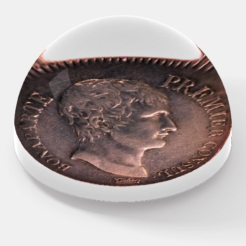 Napoleon Bonaparte 1802 silver coin Paperweight