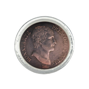 Napoleon Bonaparte 1802 silver coin Ring