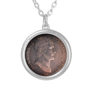 Napoleon Bonaparte 1802 silver coin Silver Plated Necklace
