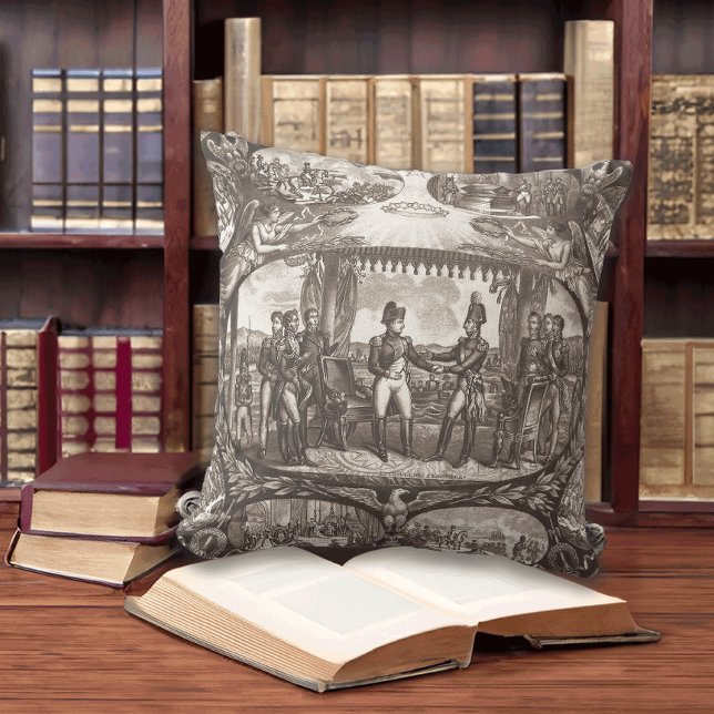 Napoleon Bonaparte and Tsar Alexander I Throw Pillow (Creator Uploaded)