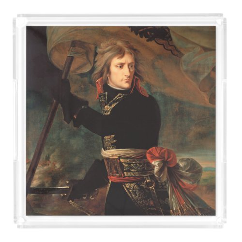 Napoleon Bonaparte at Bridge in Battle of Arcole Acrylic Tray