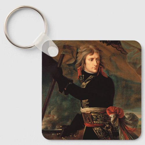 Napoleon Bonaparte at Bridge in Battle of Arcole Keychain