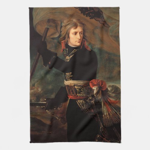 Napoleon Bonaparte at Bridge in Battle of Arcole Kitchen Towel