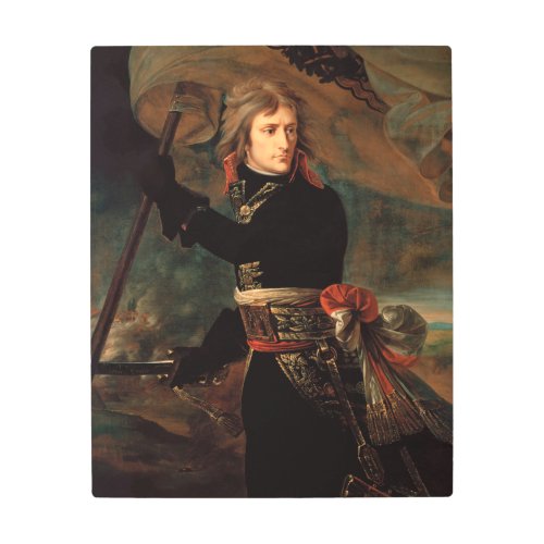Napoleon Bonaparte at Bridge in Battle of Arcole Metal Print