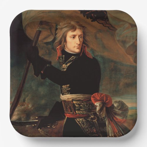 Napoleon Bonaparte at Bridge in Battle of Arcole Paper Plates