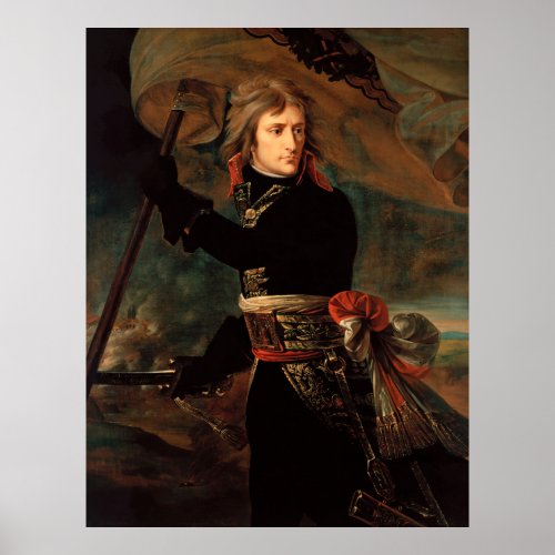 Napoleon Bonaparte at Bridge in Battle of Arcole Poster