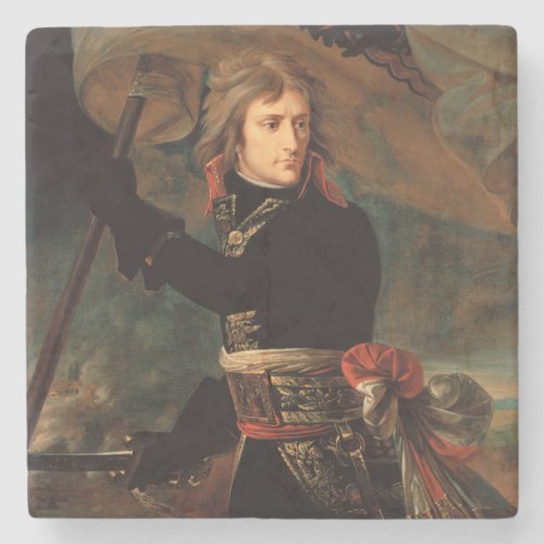Napoleon Bonaparte at Bridge in Battle of Arcole Stone Coaster