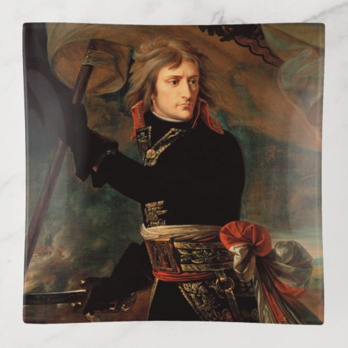Napoleon Bonaparte at Bridge in Battle of Arcole Trinket Tray