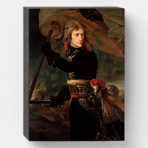 Napoleon Bonaparte at Bridge in Battle of Arcole Wooden Box Sign