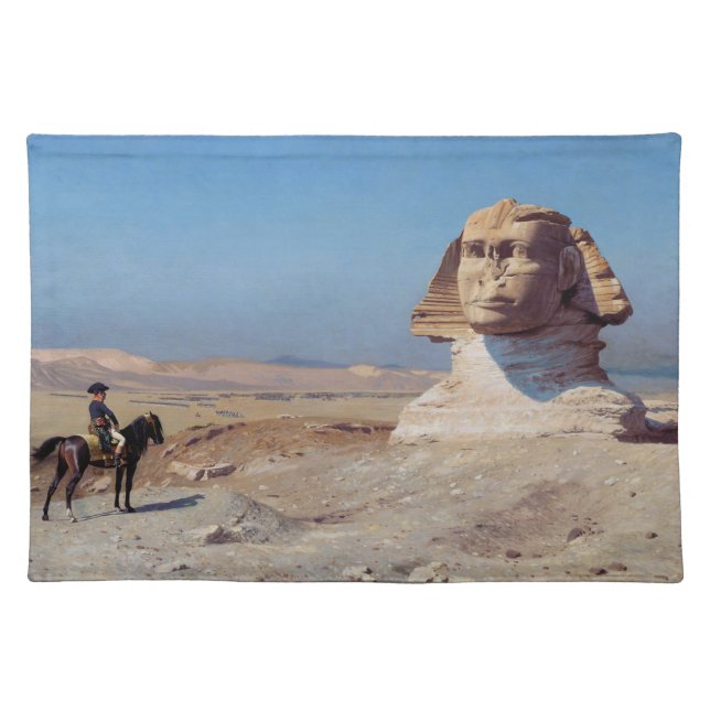 Napoleon Bonaparte Before the Sphinx (by Gérôme) Cloth Placemat (Front)