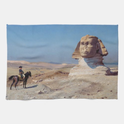 Napoleon Bonaparte Before the Sphinx by Grme Kitchen Towel