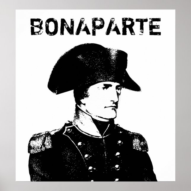 Napoleon Bonaparte -- Black and White Poster (Front)