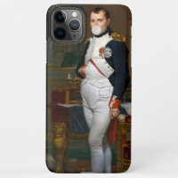 Napoleon Bonaparte blowing a white bubble gum