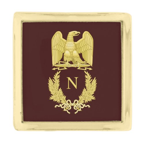 Napoleon Bonaparte Eagle Emblem Gold Finish Lapel Pin