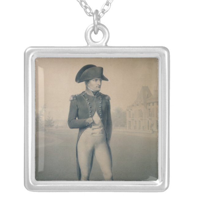 Napoleon Bonaparte First Consul at Malmaison Silver Plated Necklace (Front)