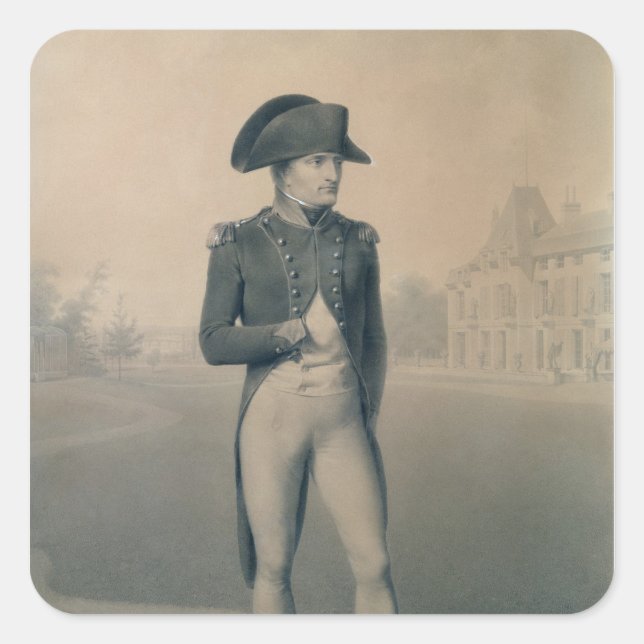 Napoleon Bonaparte First Consul at Malmaison Square Sticker (Front)