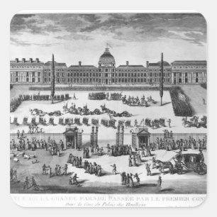 Napoleon Bonaparte First Consul, ReviewingTroops Square Sticker