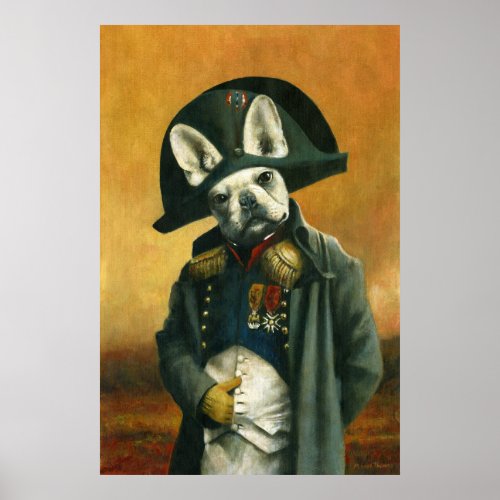 Napoleon Bonaparte French Bulldog Print