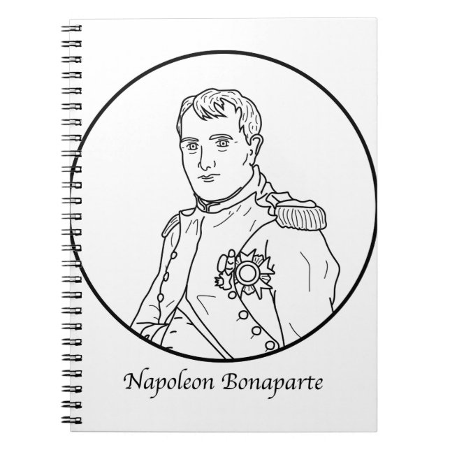 Napoleon Bonaparte Line Drawing Notebook (Front)