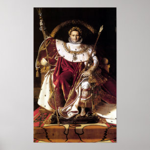 Napoleon Bonaparte On His Imperial Throne Poster