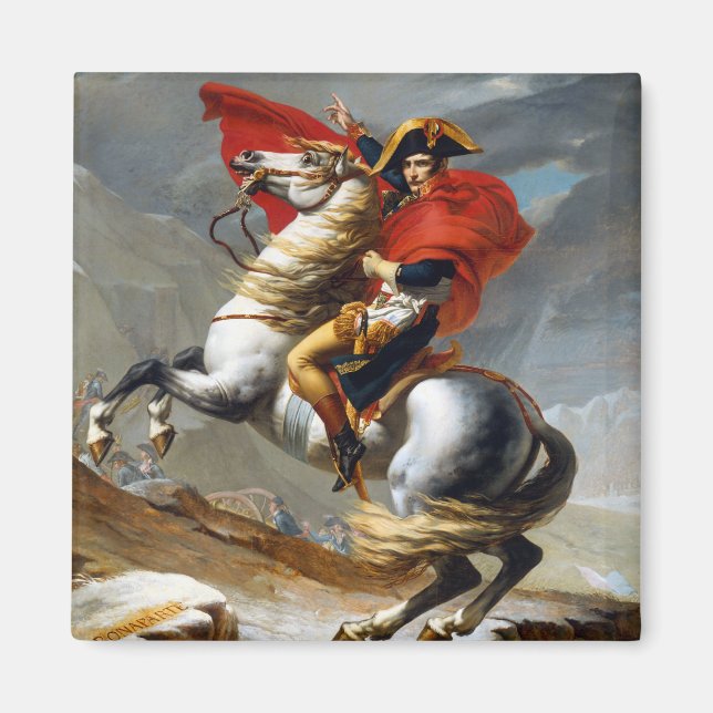 Napoleon Bonaparte Painting by Jacques-Louis David Magnet (Front)