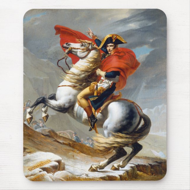 Napoleon Bonaparte Painting by Jacques-Louis David Mouse Pad (Front)