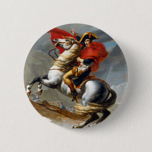 Napoleon Bonaparte Painting by Jacques-Louis David Pinback Button
