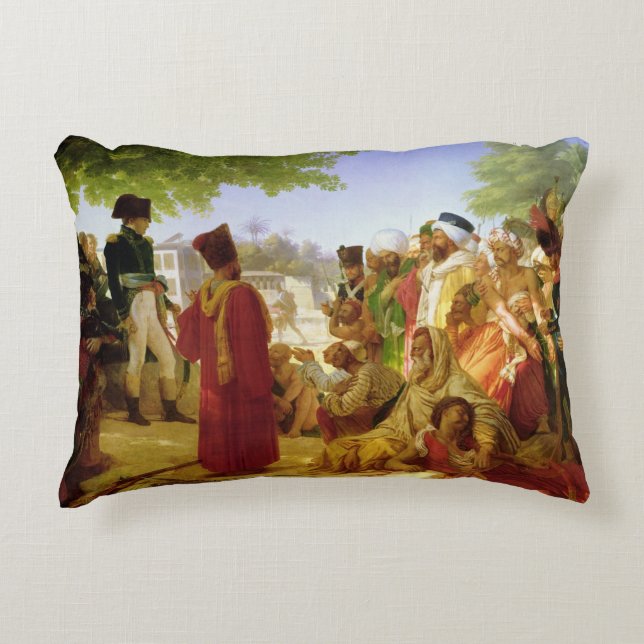 Napoleon Bonaparte  Pardoning the Rebels Decorative Pillow (Front)