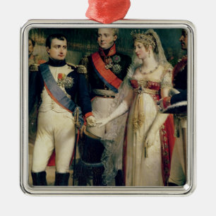 Napoleon Bonaparte Receiving Queen Louisa Metal Ornament