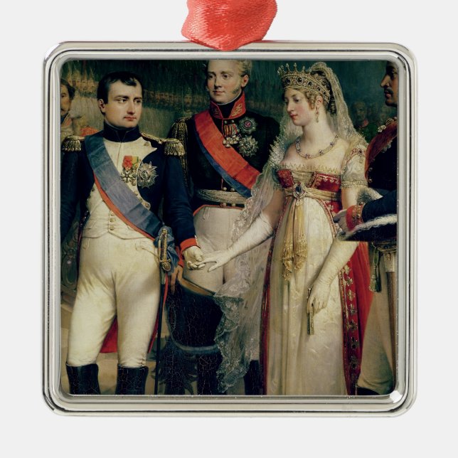 Napoleon Bonaparte  Receiving Queen Louisa Metal Ornament (Front)