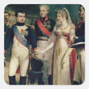 Napoleon Bonaparte Receiving Queen Louisa Square Sticker