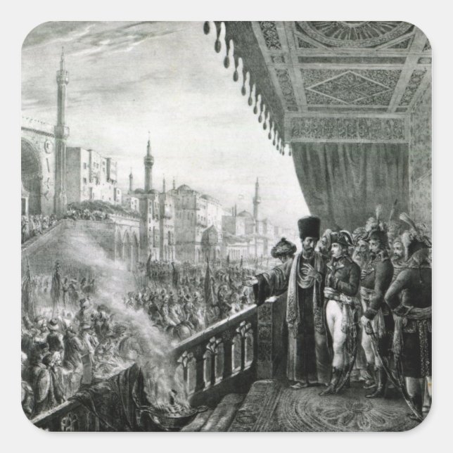 Napoleon Bonaparte Square Sticker (Front)